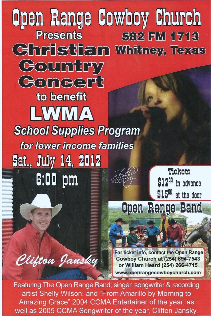 New Show Announced! Whitney, Texas