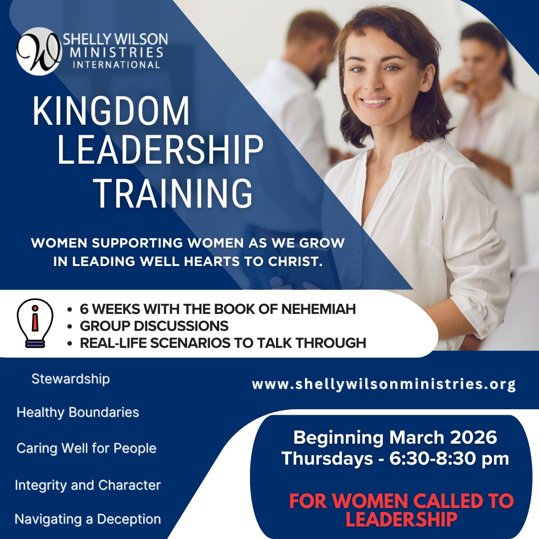 Leadership training graphic with cross symbol